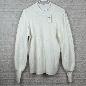 NWT Anthropologie LINE + DOT Ivory Sweater Mockneck XL